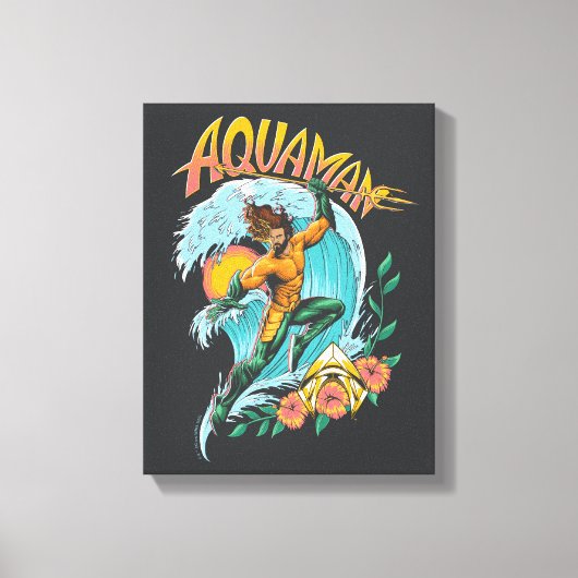 Toile Graphique du Surf de levage Aquaman et Trident (Recto)