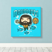Toile Graphique sous-marin d'Aquaman | Chibi Aquaman (Insitu (Plancher de Bois))