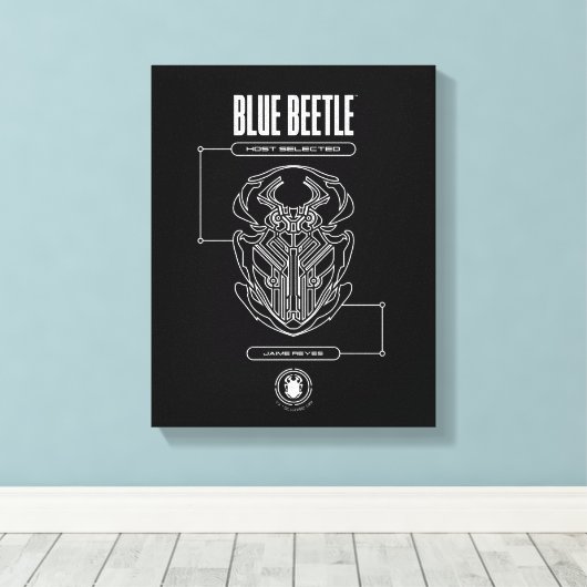 Toile Graphique technique du scarabée bleu (Insitu (Plancher de Bois))