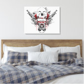 Toile Graphique vectoriel des pistolets crâniens et pira (Insitu(Chambre))