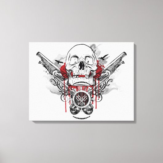 Toile Graphique vectoriel des pistolets crâniens et pira (Recto)