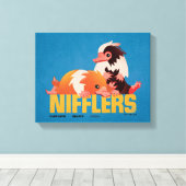 Toile Graphique Vintage des nifflers (Insitu (Plancher de Bois))