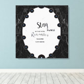 Toile Graphiques de la sphère de marbre blanc et noir (Insitu (Plancher de Bois))