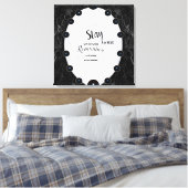 Toile Graphiques de la sphère de marbre blanc et noir (Insitu(Chambre))