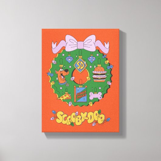 Toile Graphisme de couronne de Noël pour snack de Scooby (Recto)