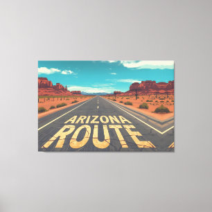 Toile Graphisme de route désertique de l'Arizona