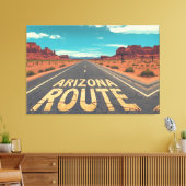 Toile Graphisme de route désertique de l'Arizona (Insitu(Salon))