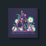 Toile Graphisme des hirondelles mortes florales<br><div class="desc">HARRY POTTER™ | Découvrez ce symbole floral de Hondelles mortelles!</div>