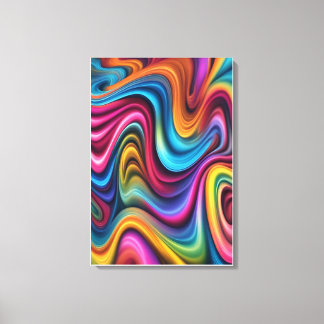 Toile Graphisme en spirale coloré