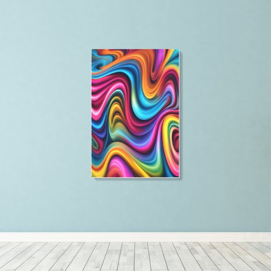 Toile Graphisme en spirale coloré (Insitu (Plancher de Bois))