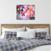 Toile Grappe de fleurs de cerisier Sakura dans le vent (Insitu(Chambre))