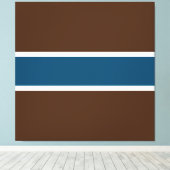 Toile Gras Athlétisme Océan Bleu Profond Brown Blancs (Insitu (Plancher de Bois))