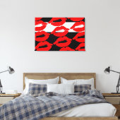 Toile Gras Bouche graphique Kiss Rouge Lipe Imprimer noi (Insitu(Chambre))