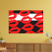 Toile Gras Bouche graphique Kiss Rouge Lipe Imprimer noi (Insitu(Salon))