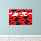 Toile Gras Bouche graphique Kiss Rouge Lipe Imprimer noi (Insitu (Plancher de Bois))