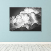 Toile Gras Clouds Fluffants Canvas Art Imprimer (Insitu (Plancher de Bois))
