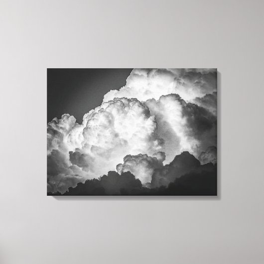 Toile Gras Clouds Fluffants Canvas Art Imprimer (Recto)