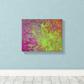 Toile Gras, Coloré, Peinture à rayures, Grunge Abstrait (Insitu (Plancher de Bois))