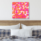 Toile Gras Fille Rose Chaud Fuchsia Orange Peinture Spla (Insitu(Chambre))
