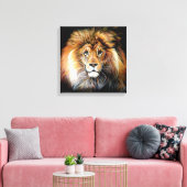 Toile Gras Lion Canvas (Insitu(Salon))