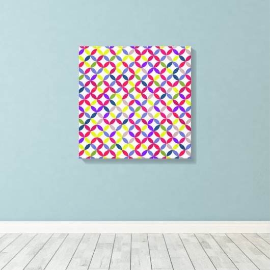 Toile Gras papier motif circulaire coloré (Insitu (Plancher de Bois))