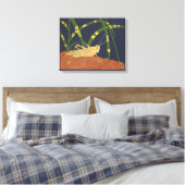 Toile Grasshopper en Grass vert sur Arrière - plan bleu (Insitu(Chambre))