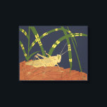Toile Grasshopper en Grass vert sur Arrière - plan bleu<br><div class="desc">Le vert profond de l'herbe dans ce tableau se fond parfaitement avec l'arrière - plan bleu, créant une sensation de soirée dans cette pièce de Nina Tenser. Les deux couleurs contrastent avec le pâle de la sauterelle. Les amoureux de la nature devraient acheter cette pièce et la placer sur leur...</div>