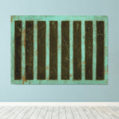 Toile Grate d'air turquoise contemporaine (Insitu (Plancher de Bois))