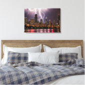 Toile Gratte-ciel de Chicago avec éclair (Insitu(Chambre))