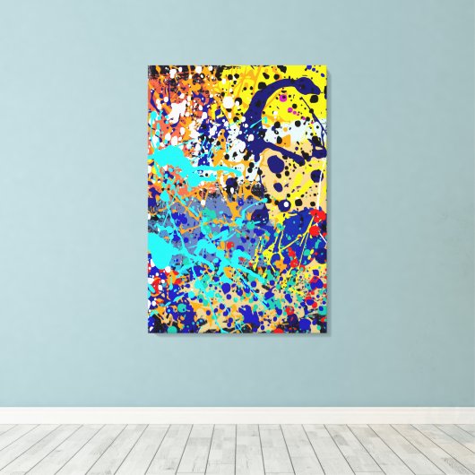 Toile Gravure de plusieurs couleurs_02 Canvas (Insitu (Plancher de Bois))