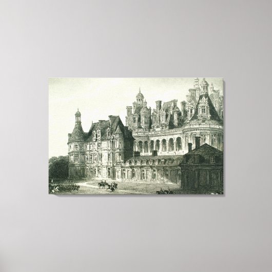 Toile Gravure historique du Château Chambord Thomas Allo (Recto)