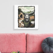 Toile Gravure Vintage Portrait Barbu Surpris Conception (Insitu(Salon))