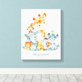 Toile Gray Mint Watercolor Cute (Insitu (Plancher de Bois))