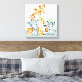 Toile Gray Mint Watercolor Cute (Insitu(Chambre))
