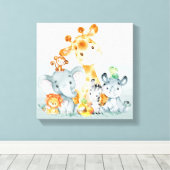 Toile Gray Mint Watercolor Cute (Insitu (Plancher de Bois))