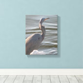 Toile Great Blue Heron by the Water (Insitu (Plancher de Bois))