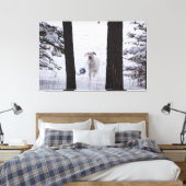 Toile Great Dane avec un ballon cette saison des Fêtes (Insitu(Chambre))