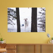 Toile Great Dane avec un ballon cette saison des Fêtes (Insitu(Salon))