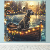 Toile Great Dane Christmas Festive Voyage (Insitu (Plancher de Bois))