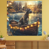 Toile Great Dane Christmas Festive Voyage (Insitu(Salon))