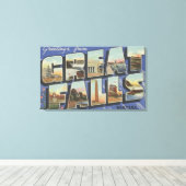 Toile Great Falls, Montana - Grandes lettres Scènes 2 (Insitu (Plancher de Bois))