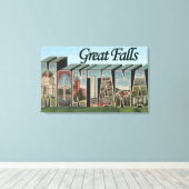 Toile Great Falls, Montana - Scènes de grandes lettres (Insitu (Plancher de Bois))