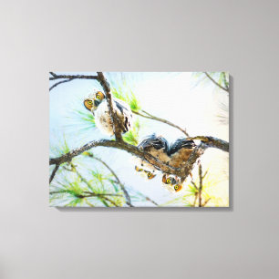 Toile Great Horned Owley Regard De Branche Fine Art