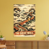 Toile Great Wall of China Vintage Travel (Insitu(Salon))