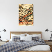 Toile Great Wall of China Vintage Travel (Insitu(Chambre))