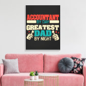 Toile Greatest papa drôle quote | cadeau de père (Insitu(Salon))