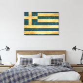Toile Grèce Drapeau Vintage Grunge Design (Insitu(Chambre))