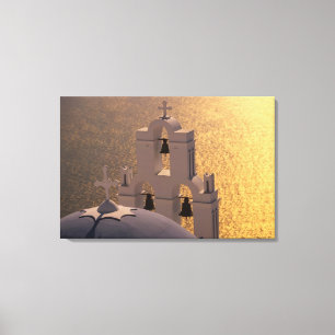 Toile Grèce, îles des Cyclades, Santorin, Thira,