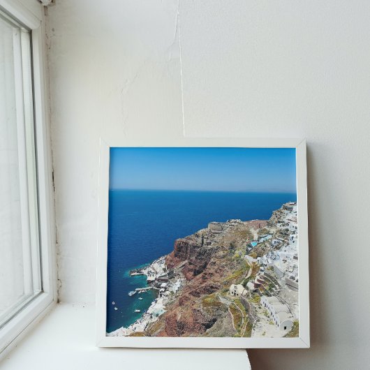 Toile Grèce Oia Santorini Amoundi Baie Imprimer