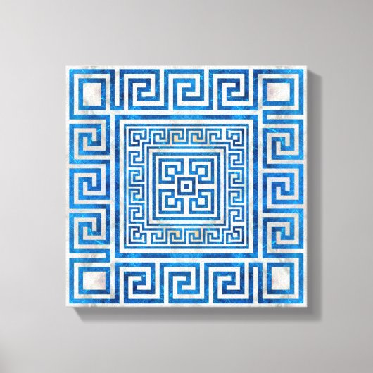 Toile Greek Key Ornament (Recto)